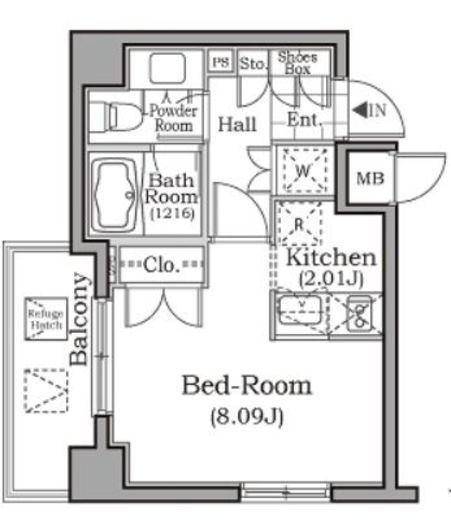 レジディア用賀 501 間取り図