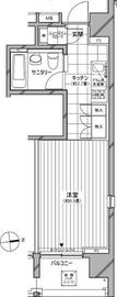 カスタリア麻布十番七面坂 401 間取り図