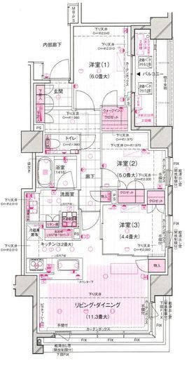 ブランズ九段北 4階 間取り図