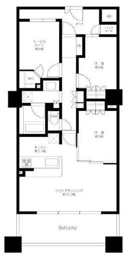 レジデンス・ザ・武蔵小杉 22階 間取り図