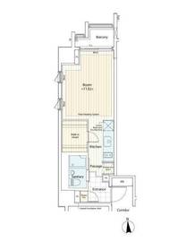 カスタリア麻布十番2 906 間取り図