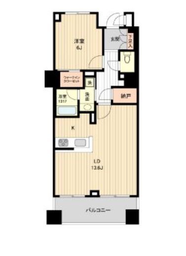 HF銀座レジデンスイースト 1302 間取り図