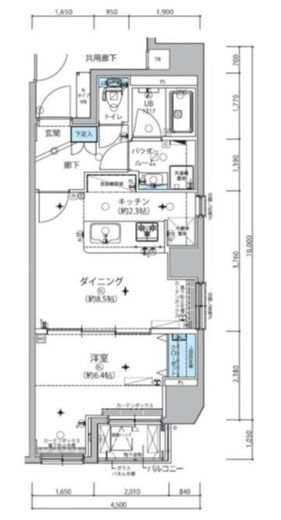 メインステージ信濃町 13階 間取り図
