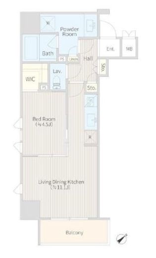 ハイグラウンド神楽坂 902 間取り図