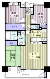 リビオ新蒲田 1階 間取り図