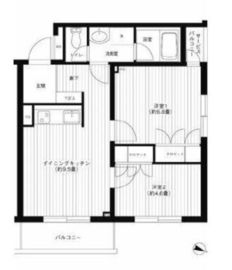 コスモリード駒沢大学 206 間取り図