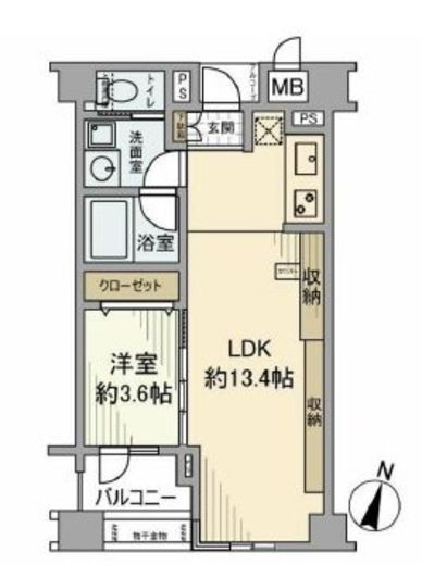 ダイナシティ三宿 6階 間取り図