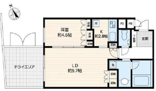 ダイナシティ市谷仲之町 1階 間取り図