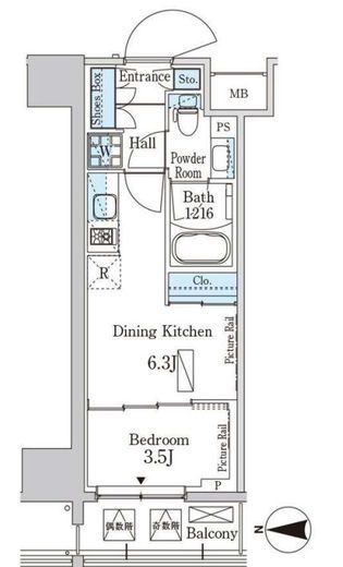パークアクシス入谷 302 間取り図