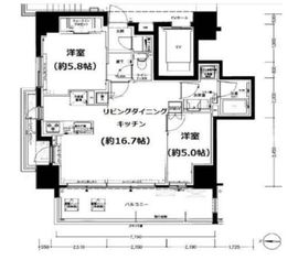 クレヴィア町屋 6階 間取り図