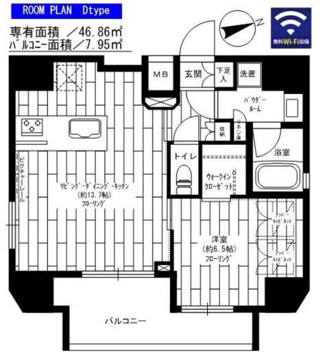 ステージファースト上野松が谷アジールコート 502 間取り図