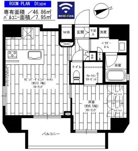 ステージファースト上野松が谷アジールコート 1102 間取り図
