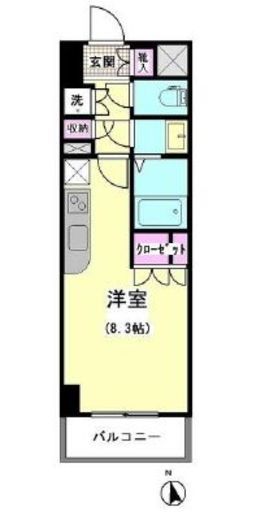 エスティメゾン大井仙台坂 805 間取り図