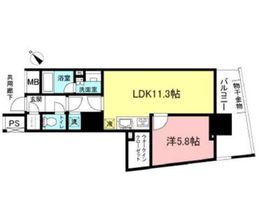 アトラス日本橋鞍掛 7階 間取り図