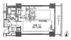 シティコート目黒 4-1113 間取り図