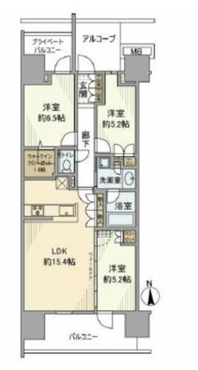 グランドメゾン品川シーサイドの杜 11階 間取り図