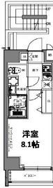 S-RESIDENCE亀戸lume (エスレジデンス亀戸ルーメ) 801 間取り図