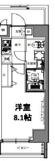S-RESIDENCE亀戸lume (エスレジデンス亀戸ルーメ) 304 間取り図
