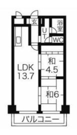 白金グランドハイツ 2階 間取り図