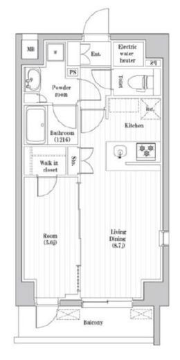 ハーモニーレジデンス高田馬場 101 間取り図