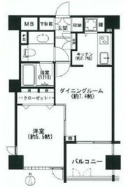 グランコピエ広尾 6階 間取り図