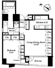 M・TOWER 8階 間取り図