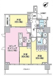 ウェリス六本木 12階 間取り図