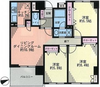 ベラカーサ広尾 803 間取り図