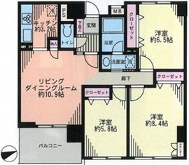 ベラカーサ広尾 803 間取り図