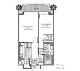 赤坂溜池タワーレジデンス 1903 間取り図