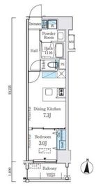 シーズンフラッツ錦糸町WEST 303 間取り図