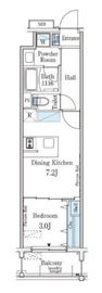 シーズンフラッツ錦糸町WEST 702 間取り図