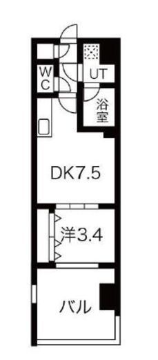 シーズンフラッツ錦糸町WEST 902 間取り図