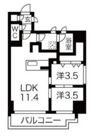 シーズンフラッツ錦糸町WEST 404 間取り図