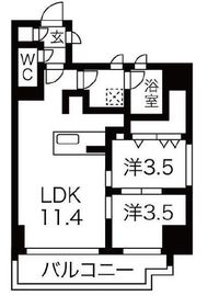シーズンフラッツ錦糸町WEST 704 間取り図