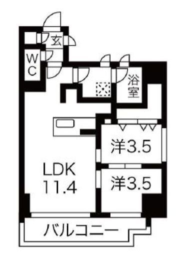 シーズンフラッツ錦糸町WEST 903 間取り図