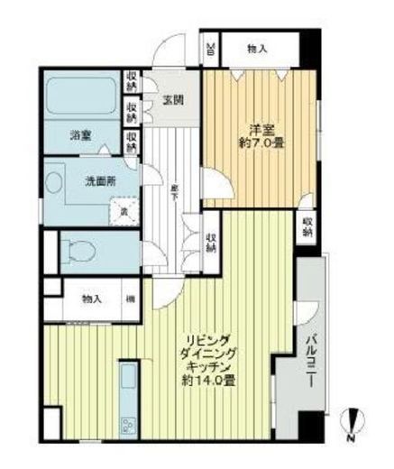 ベルファース浅草 5階 間取り図