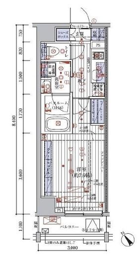 ブライズ東池袋 7階 間取り図