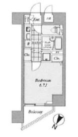 ガリシアヒルズ六本木 2階 間取り図