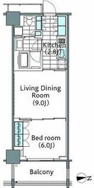 コンフォリア新宿イーストサイドタワー 1722 間取り図