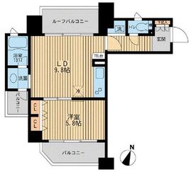 クリオ上野毛ラ・モード 6階 間取り図