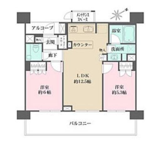 ベリスタ目黒不動前 2階 間取り図
