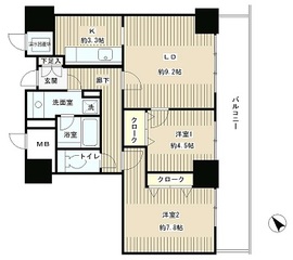 トレステージ目黒 1302 間取り図