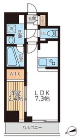 アジールコート西馬込2 304 間取り図