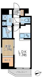 アジールコート西馬込2 411 間取り図