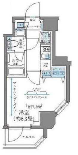 レジディア南品川プレイス 501 間取り図