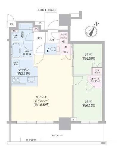 ブリリア有明シティタワー 22階 間取り図