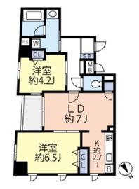 グランヴァンデュヴェール東京 7階 間取り図