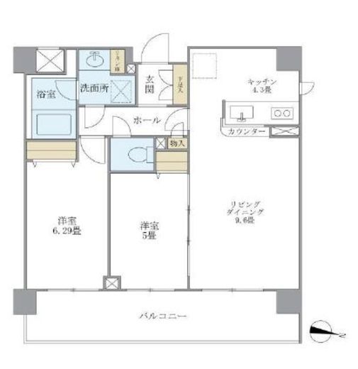プレミアコンフォート高井戸 214 間取り図