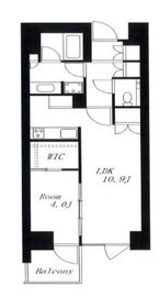 ブランズ六本木 2階 間取り図